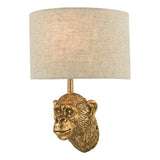 RAU0735 Monkey Wall Light Gold With Shade