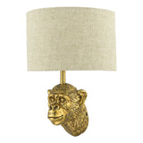 Monkey Wall Light Gold With Shade