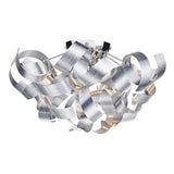 RAW0450 4 Light Flush Brushed Aluminium 40Cm