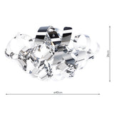 4 Light Flush Polished Chrome 40Cm