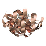 RAW0464 4 Light Flush Brushed Copper 40Cm