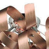 4 Light Flush Brushed Copper 40Cm