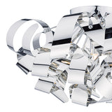 5 Light Flush Polished Chrome 60Cm