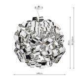 12 Light Pendant Polished Chrome