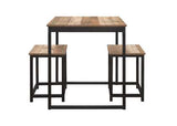 Compact Dining & Stool Set Brown