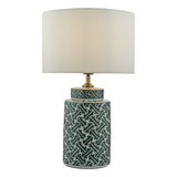 REE4224 Table Lamp Green Print Base Only