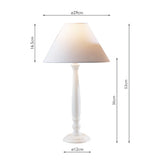 Large Table Lamp White With Shade (Multipack)