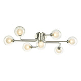 REY3450-04 7 Light Semi Flush Polished Chrome With Clear/Opal Glass