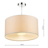 Non Elec Pendant 2 Tone Cream (Multipack)