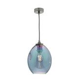 ROG0155 Pendant Black & Iridised Glass