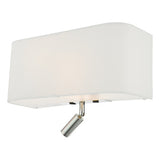 RON712L 3 Light Wall Light Ivory With Led Reading Light