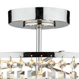 3 Light 3 Tier Semi Flush Polished Chrome