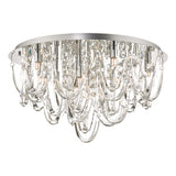 ROX4850 Large 11 Light Flush Polished Chrome Crystal