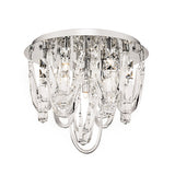 ROX5050 Small 7 Light Flush Polished Chrome Crystal