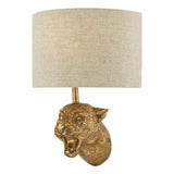 Leopard Wall Light Gold With Shade