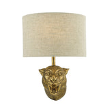 RUR0735 Leopard Wall Light Gold With Shade