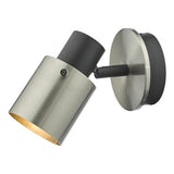RYA0738 Single Wall Spotlight Brushed Nickel Matt Black