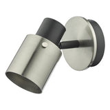 Single Wall Spotlight Brushed Nickel Matt Black