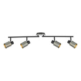RYA8438 4 Light Bar Spotlight Brushed Nickel Matt Black