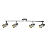 4 Light Bar Spotlight Brushed Nickel Matt Black