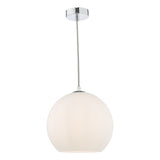 RYC0150 Pendant Polished Chrome Opal Glass