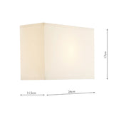 Cream Cotton Rectangle Shade 24Cm