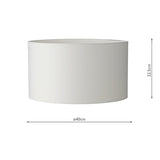 Ivory Cotton Drum Shade 40Cm
