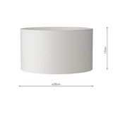 Ivory Cotton Drum Shade 30Cm