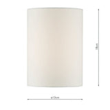 Ivory Cotton Cylinder Shade 13Cm