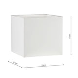Ivory Cotton Square Shade 16Cm
