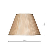 Taupe Faux Silk Tapered Drum Shade 43Cm