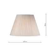 Taupe Cotton Tapered Drum Shade 43Cm