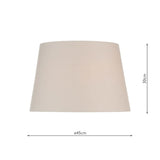 Cream Cotton Tapered Drum Shade 45Cm