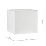Ivory Cotton Square Shade 15Cm