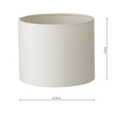 Ivory Cotton Drum Shade 15Cm