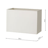 Ivory Cotton Rectangle Shade 20Cm