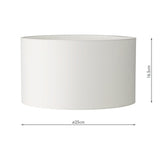 Ivory Cotton Drum Shade 25Cm