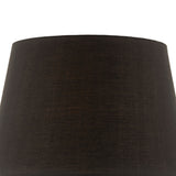 Black Cotton Tapered Drum Shade 36Cm