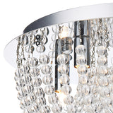 5 Light Flush Polished Chrome/Clear