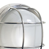 Round Outdoor Wall Light Stainless Steel Glass Ip44