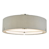 SAN5339 3 Light Semi Flush Satin Chrome With Grey Shade