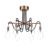 SCR0664 6 Light Semi Flush Copper