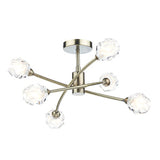 SEA0675 6 Light Semi Flush Antique Brass