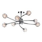 SEA0850 8 Light Semi Flush Polished Chrome
