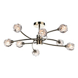SEA0875 8 Light Semi Flush Antique Brass
