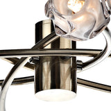 8 Light Semi Flush Antique Brass