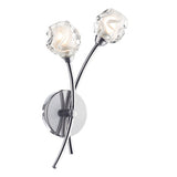 SEA0946 2 Light Wall Light Satin Chrome Glass