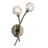 SEA0975 2 Light Wall Light Antique Brass Glass