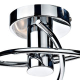 3 Light Semi Flush Polished Chrome