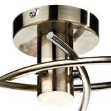 3 Light Semi Flush Antique Brass